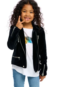 Chaser Brand Stretch Velvet Moto Jacket Hot