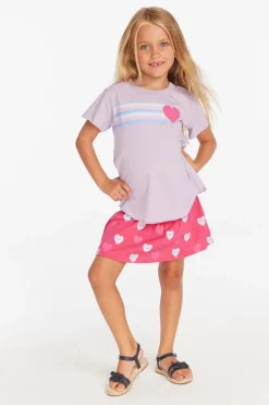 Chaser Brand Stripe Hearts Girls Skort Clearance