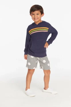 Chaser Brand Striped Sapphire Boys Pullover Hoodie Cheap