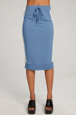 Chaser Brand Sundance Vintage Blue Midi Skirt Fashion