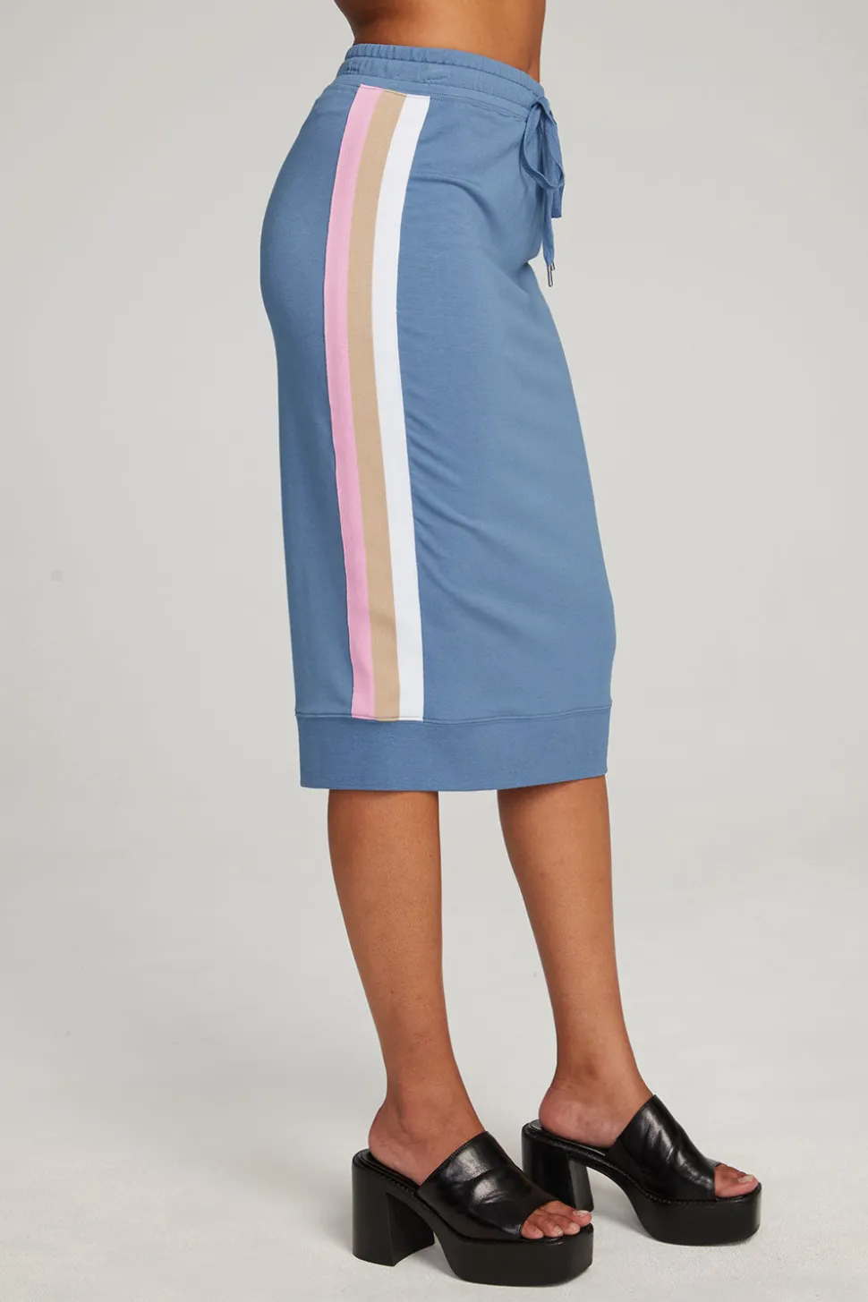 Chaser Brand Sundance Vintage Blue Midi Skirt Fashion