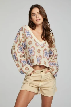 Chaser Brand Sunday Crop Pullover - Gardenia Online