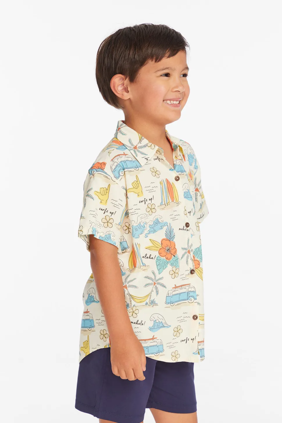 Chaser Brand Surf's Up Boys Button Down Tee Outlet