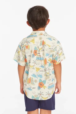 Chaser Brand Surf's Up Boys Button Down Tee Outlet
