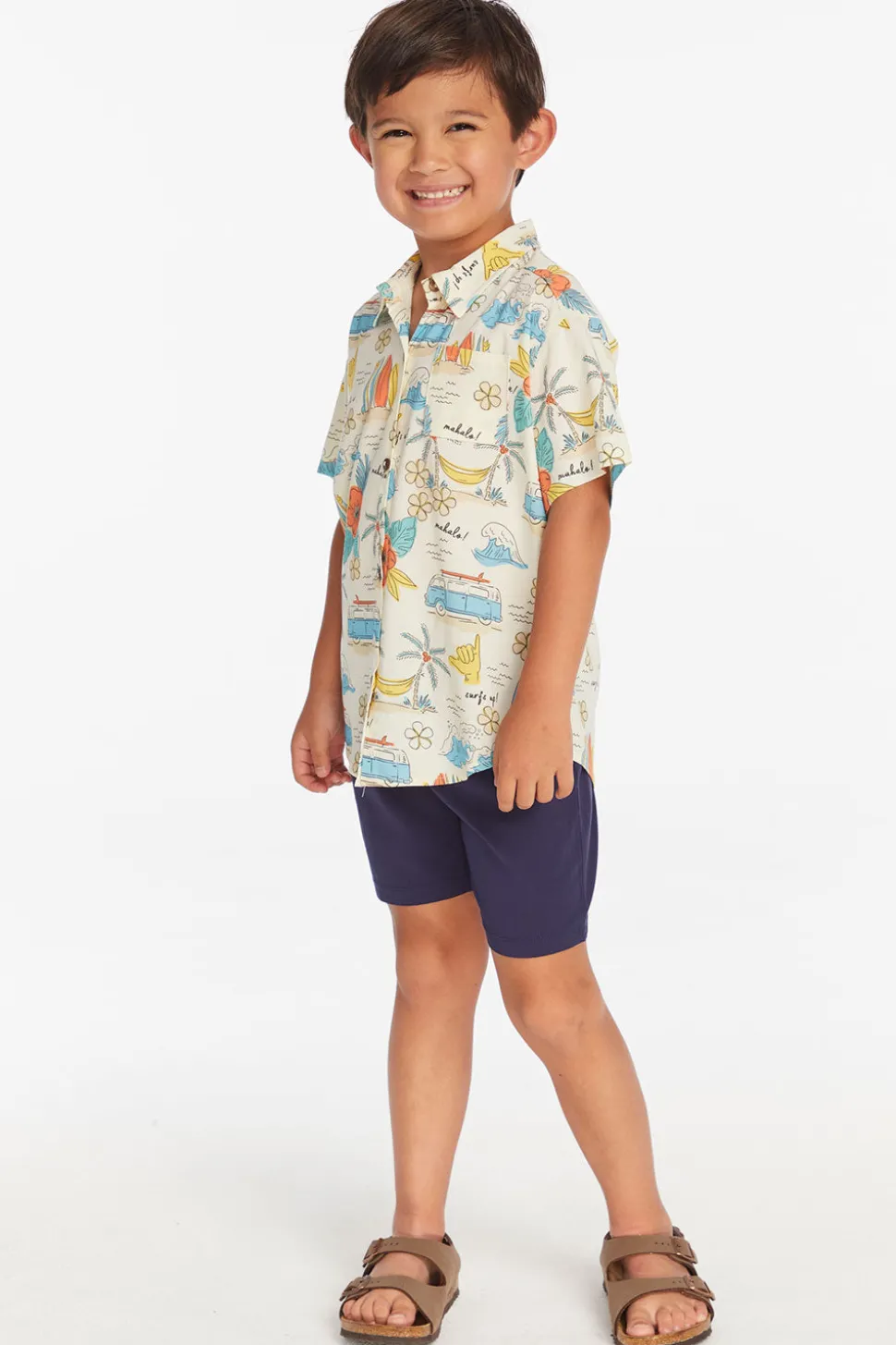 Chaser Brand Surf's Up Boys Button Down Tee Outlet