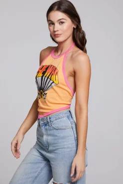 Chaser Brand The Who Keith Moon Wallflower Halter Top Discount
