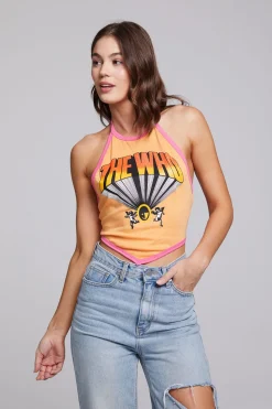 Chaser Brand The Who Keith Moon Wallflower Halter Top Discount