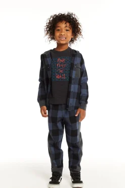 Chaser Brand Tom Ghost Plaid Button Down Clearance