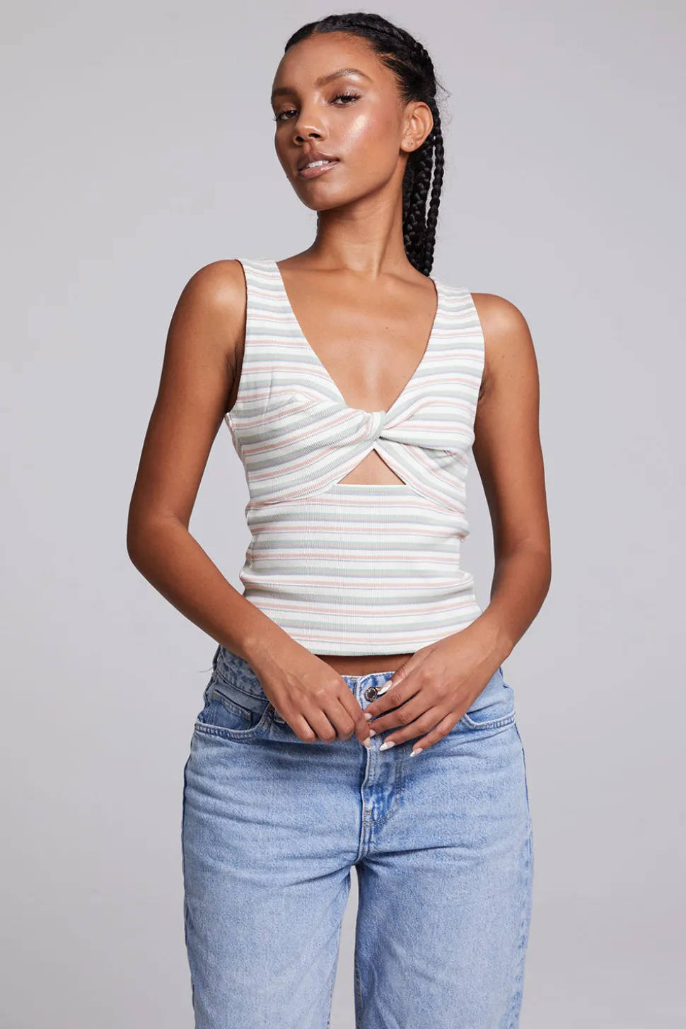Chaser Brand Tramonti Como Stripe Tank Top Clearance