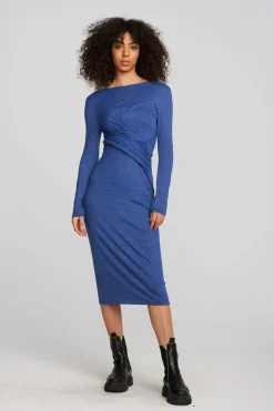 Chaser Brand Triblend Corset Wrap Midi Dress Flash Sale