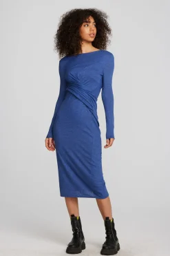 Chaser Brand Triblend Corset Wrap Midi Dress Flash Sale