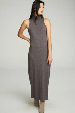 Chaser Brand Turtle Neck Tank Maxi Dress With Side Slits Sale