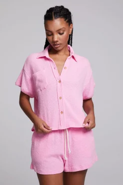 Chaser Brand Valentina Rosewater Button Down Outlet