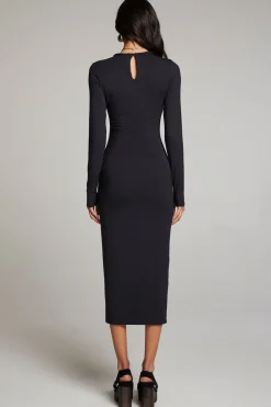 Chaser Brand Vedaa Licorice Midi Dress Best Sale