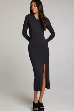 Chaser Brand Vedaa Licorice Midi Dress Best Sale