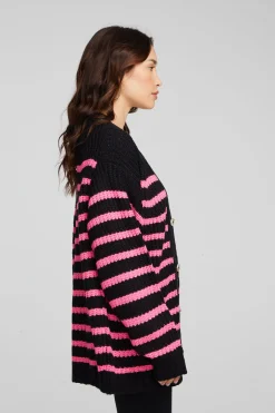 Chaser Brand Vibe Melrose Stripe Cardigan Cheap