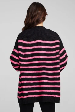 Chaser Brand Vibe Melrose Stripe Cardigan Cheap