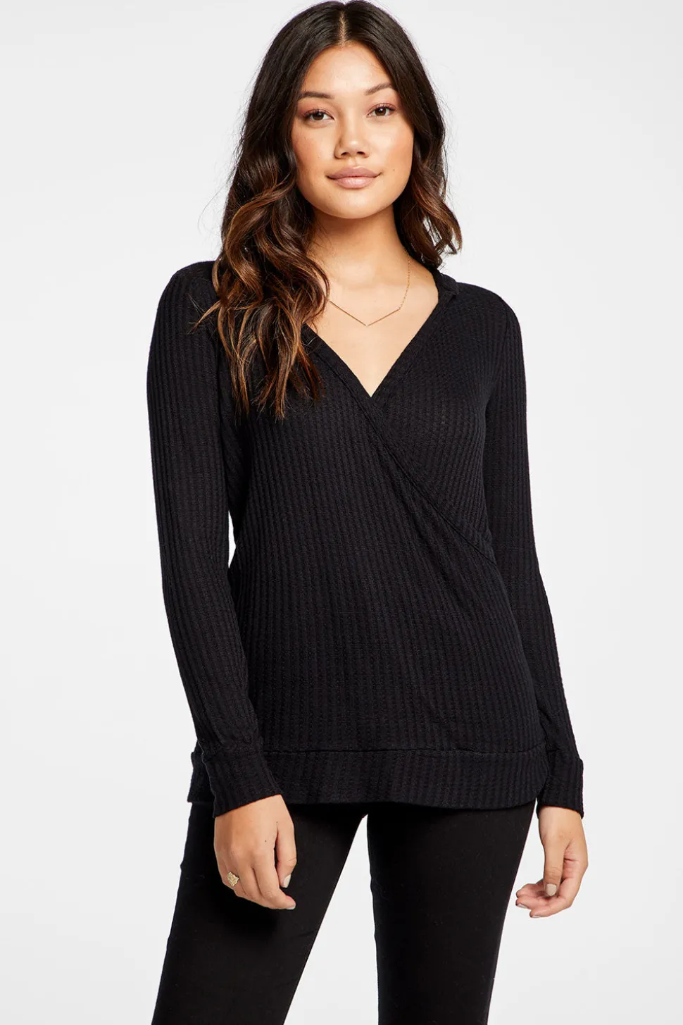 Chaser Brand Vintage Thermal Hooded Surplice Pullover Shop