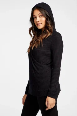 Chaser Brand Vintage Thermal Hooded Surplice Pullover Shop