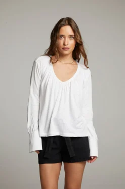 Chaser Brand Warren White Blouse Sale