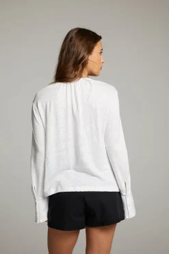 Chaser Brand Warren White Blouse Sale