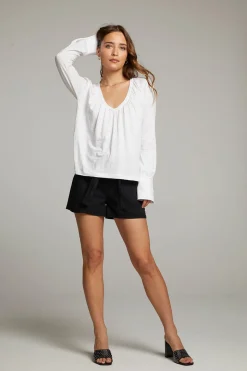 Chaser Brand Warren White Blouse Sale