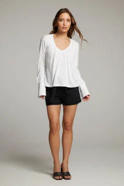 Chaser Brand Warren White Blouse Sale