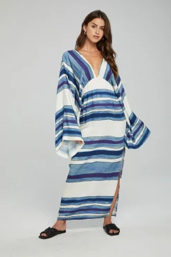 Chaser Brand Waverly Maxi Dress - Pacific Stripe Flash Sale