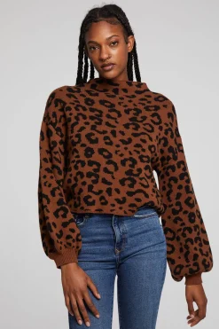 Chaser Brand Willie Old Town Leopard Pullover Hot