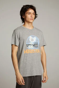 Chaser Brand Woodstock Bird On Guitar Crew Neck Tee Sale