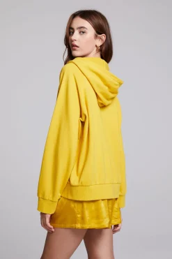 Chaser Brand Yaro Mimosa Zip Up Sweatshirt New
