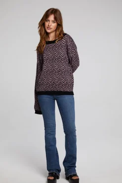 Chaser Brand Zebra Pullover Melrose Sweater Best Sale