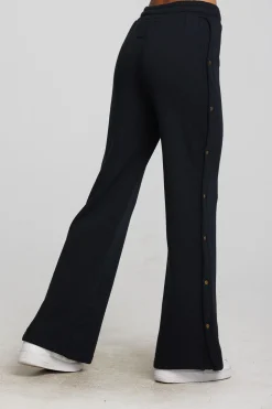 Chaser Brand Zuma Cotton Terry Wide Leg Joggers With Button Side Seam Outlet
