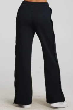 Chaser Brand Zuma Cotton Terry Wide Leg Joggers With Button Side Seam Outlet